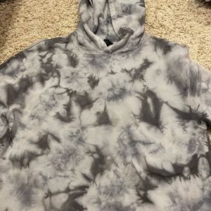 Grey and Blue tie die Sweatshirt